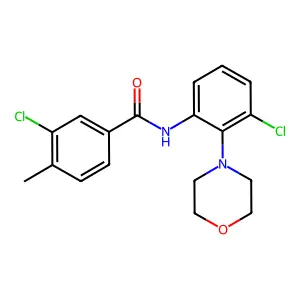 3-chloro-N-(3-chloro-2-morpholin-4-ylphenyl)-4-methylbenzamide structure