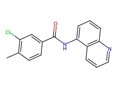 3-chloro-4-methyl-N-(5-quinolinyl)benzamide structure
