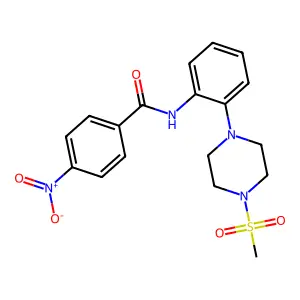 N-[2-(4-methylsulfonylpiperazin-1-yl)phenyl]-4-nitrobenzamide structure