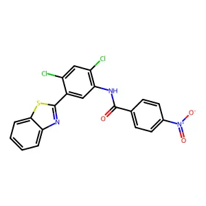 N-[5-(1,3-benzothiazol-2-yl)-2,4-dichlorophenyl]-4-nitrobenzamide structure