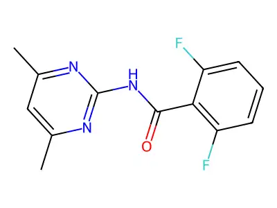 N-(4,6-dimethylpyrimidin-2-yl)-2,6-difluorobenzamide structure