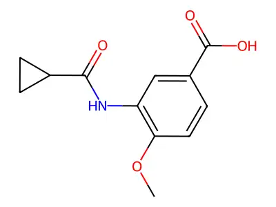 3-[(Cyclopropylcarbonyl)amino]-4-methoxybenzoic acid structure