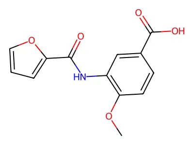 3-(2-Furylcarbonylamino)-4-methoxybenzoic acid structure