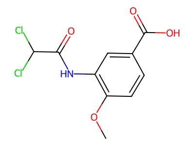 3-[(2,2-Dichloroacetyl)amino]-4-methoxybenzoic acid structure