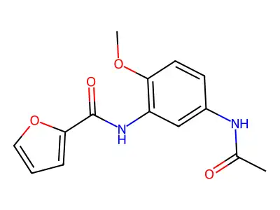 N-(5-acetamido-2-methoxyphenyl)furan-2-carboxamide structure