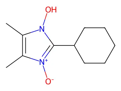 2-Cyclohexyl-4,5-dimethylimidazole-1,3-diol structure
