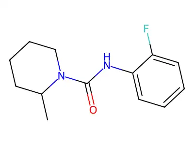 N-(2-fluorophenyl)-2-methylpiperidine-1-carboxamide structure