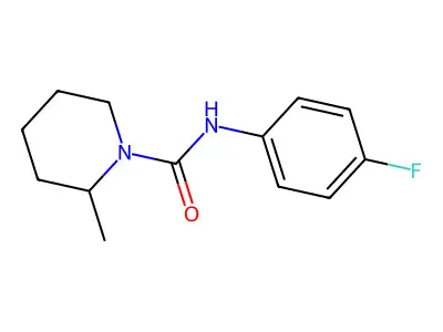 N-(4-fluorophenyl)-2-methylpiperidine-1-carboxamide structure