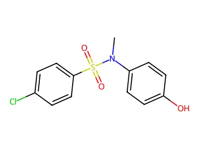 4-chloro-N-(4-hydroxyphenyl)-N-methylbenzene-1-sulfonamide structure