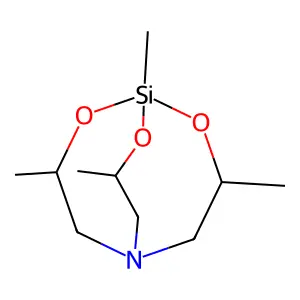 2,8,9-Trioxa-5-aza-1-silabicyclo(3.3.3)undecane, 1,3,7,10-tetramethyl- structure