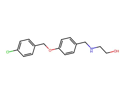 2-({4-[(4-Chlorobenzyl)oxy]benzyl}amino)ethanol structure