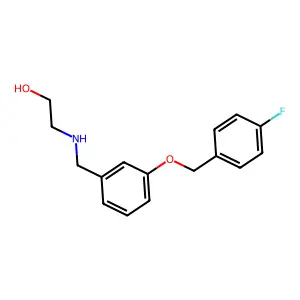 2-({3-[(4-Fluorobenzyl)oxy]benzyl}amino)ethanol structure