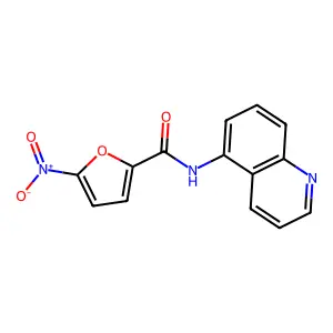 5-nitro-N-(quinolin-5-yl)furan-2-carboxamide structure