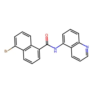 5-bromo-N-quinolin-5-ylnaphthalene-1-carboxamide structure