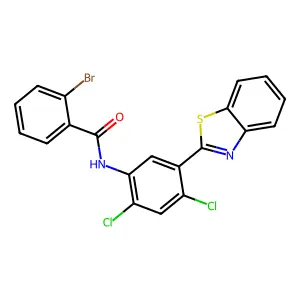 N-[5-(1,3-benzothiazol-2-yl)-2,4-dichlorophenyl]-2-bromobenzamide structure