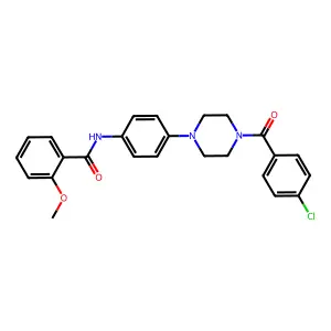 N-[4-[4-(4-chlorobenzoyl)piperazin-1-yl]phenyl]-2-methoxybenzamide structure