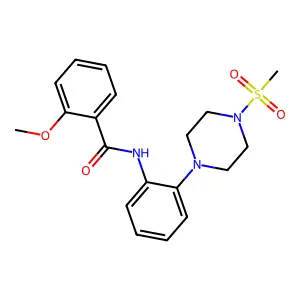 2-methoxy-N-{2-[4-(methylsulfonyl)-1-piperazinyl]phenyl}benzamide structure
