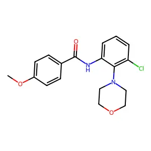 N-(3-chloro-2-morpholin-4-ylphenyl)-4-methoxybenzamide structure