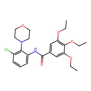 N-(3-chloro-2-morpholin-4-ylphenyl)-3,4,5-triethoxybenzamide structure