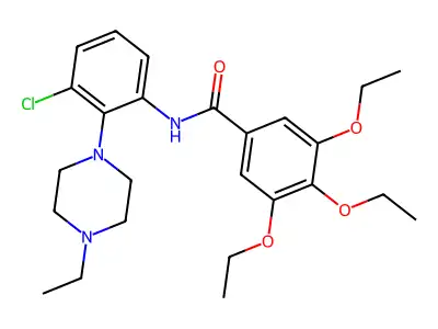 N-[3-chloro-2-(4-ethylpiperazin-1-yl)phenyl]-3,4,5-triethoxybenzamide structure