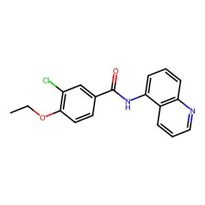 3-chloro-4-ethoxy-N-quinolin-5-ylbenzamide structure