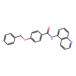 4-phenylmethoxy-N-quinolin-5-ylbenzamide structure