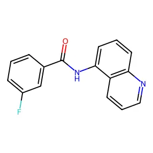 3-fluoro-N-quinolin-5-ylbenzamide structure