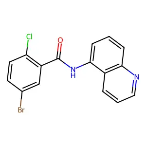 5-bromo-2-chloro-N-quinolin-5-ylbenzamide structure