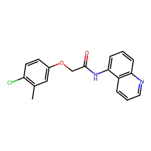 2-(4-chloro-3-methylphenoxy)-N-quinolin-5-ylacetamide structure