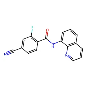 4-cyano-2-fluoro-N-quinolin-8-ylbenzamide structure