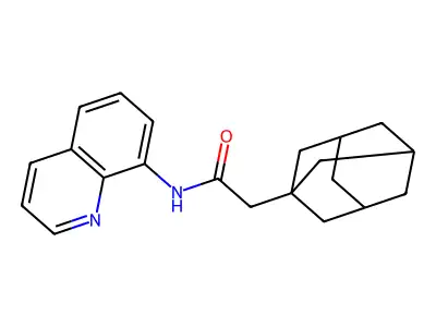 2-(1-adamantyl)-N-quinolin-8-ylacetamide structure