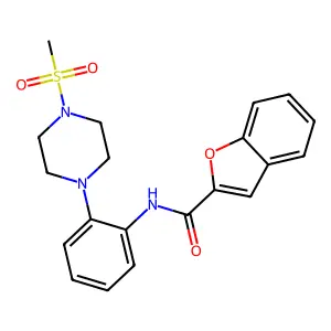 N-[2-(4-methylsulfonylpiperazin-1-yl)phenyl]-1-benzofuran-2-carboxamide structure