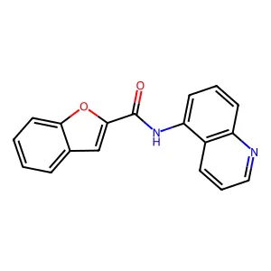 N-(5-quinolinyl)-2-benzofurancarboxamide structure