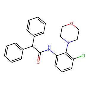 N-(3-chloro-2-morpholin-4-ylphenyl)-2,2-diphenylacetamide structure