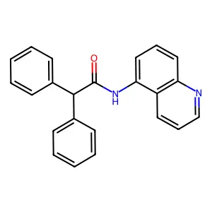 2,2-diphenyl-N-quinolin-5-ylacetamide structure