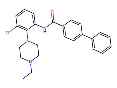 N-[3-chloro-2-(4-ethylpiperazin-1-yl)phenyl]-4-phenylbenzamide structure