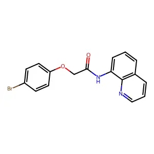 2-(4-bromophenoxy)-N-quinolin-8-ylacetamide structure