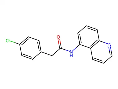 2-(4-chlorophenyl)-N-quinolin-5-ylacetamide structure