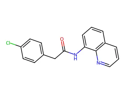 2-(4-chlorophenyl)-N-quinolin-8-ylacetamide structure
