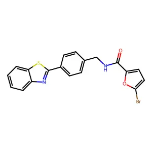 N-[4-(1,3-benzothiazol-2-yl)benzyl]-5-bromo-2-furamide structure