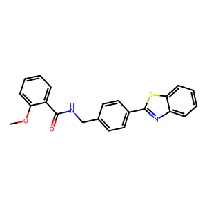 N-[4-(1,3-benzothiazol-2-yl)benzyl]-2-methoxybenzamide structure