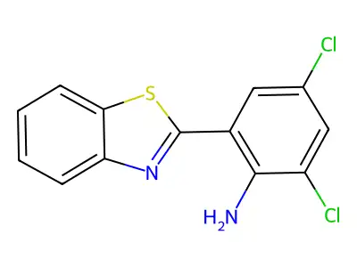 2-(1,3-Benzothiazol-2-yl)-4,6-dichloroaniline structure