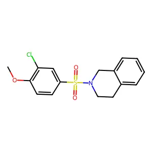 2-(3-chloro-4-methoxyphenyl)sulfonyl-3,4-dihydro-1H-isoquinoline structure