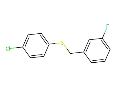 1-Fluoro-3-[(4-chlorophenyl)sulfanylmethyl]benzene structure
