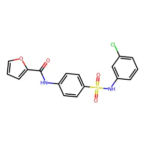 N-{4-[(3-chlorophenyl)sulfamoyl]phenyl}furan-2-carboxamide structure