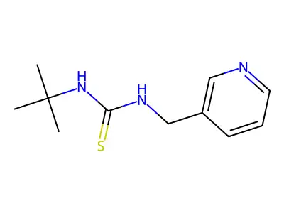 N-(tert-butyl)-N'-(3-pyridinylmethyl)thiourea structure