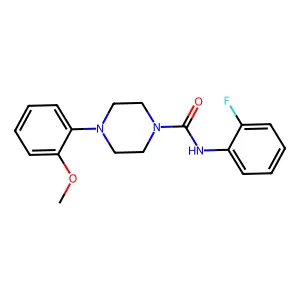 N-(2-fluorophenyl)-4-(2-methoxyphenyl)piperazine-1-carboxamide structure