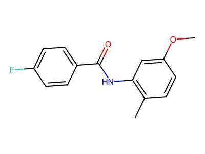 4-fluoro-N-(5-methoxy-2-methylphenyl)benzamide structure