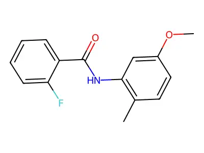 2-fluoro-N-(5-methoxy-2-methylphenyl)benzamide structure