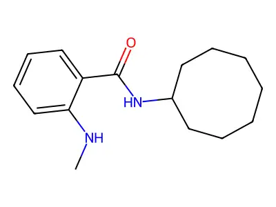 N-cyclooctyl-2-(methylamino)benzamide structure